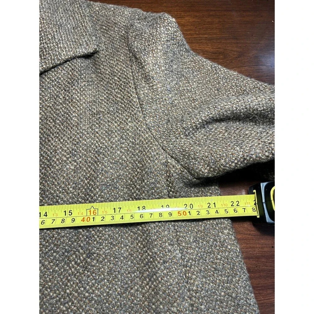 Eileen Fisher Womens Brown Alpaca Cotton Button Front A-Line Coat M Lagenlook